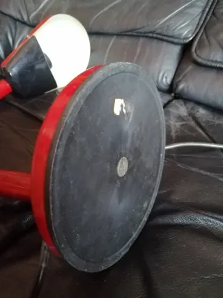 Lampada da tavolo rossa anni 60/70