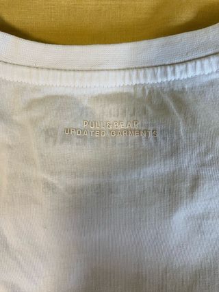 Camiseta Pull&Bear Muscle Fit Blanca Talla S