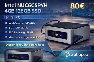 •Mini PC Intel NUC CELERON  4GB RAM 128GB SSD•