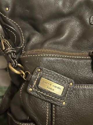 Bolso Pierre Cardin Marrón Piel