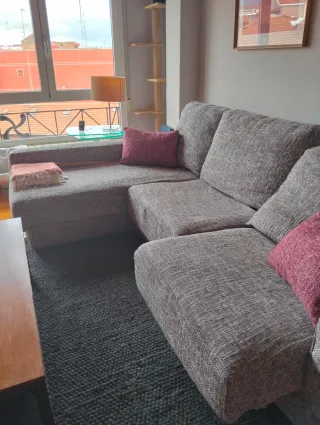 Sofá Chaise Longue Gris