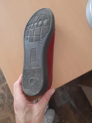 Zapatos manoletina Goflex System rojos
