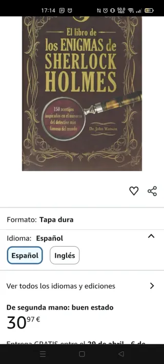 El Libro De Los Enigmas De Sherlock Holmes