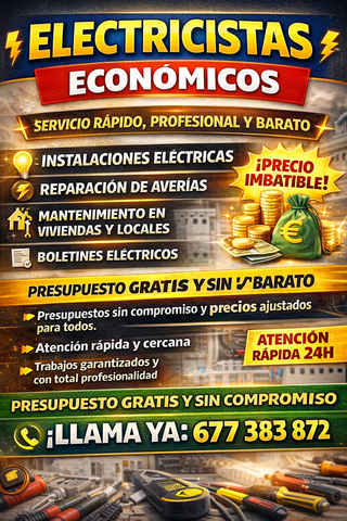 Servicios de Electricista Económicos y Rápidos