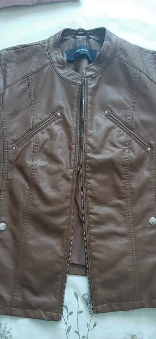 Chaqueta cuero Vero Moda mujer marrón