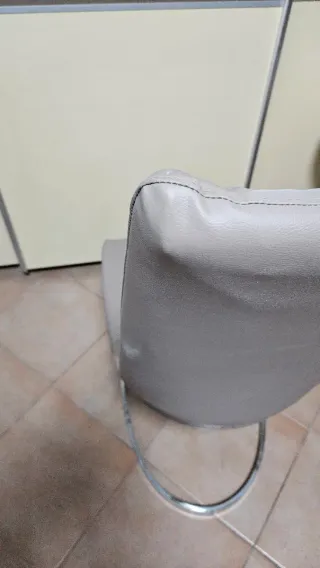 Conjunto 6 sillas comedor polipiel taupe.