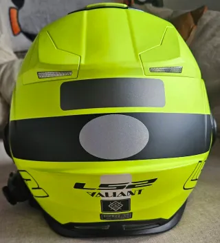 Casco Moto Ls2 Amarillo y Negro