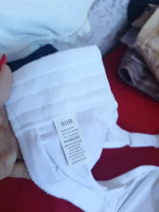 Sujetador blanco encaje 90B nuevo