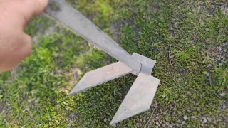 Ancla metálica para embarcación, acero galvanizado