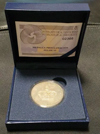 Medalla Plata Proclamación Felipe VI