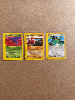 Carte Pokemon Golbat, Dugtrio, Pidgeotto