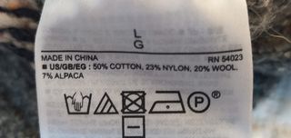 Jersey Gap de Algodón, Azul Gris Blanco