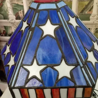 LAMPADA DA TAVOLO STILE TIFFANY VETRO AMERICA