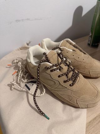 Zapatillas Zara Prototipo Miu Miu Beige/Marrón