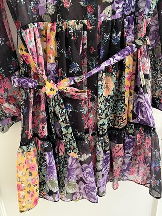 Vestido boho estampado floral Zara