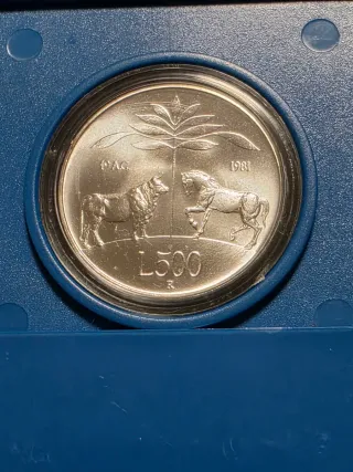 Lote 2 Monedas 500 Liras Italianas