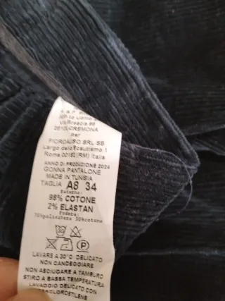 Gonna pantalone scout 8 anni