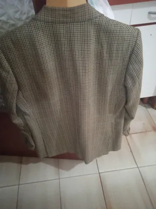 Giacca uomo a quadri beige e marrone