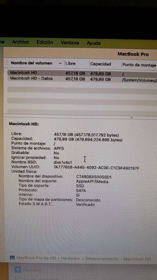 MacBook Pro 13 2012 Plata
