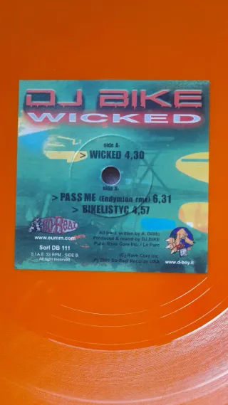 Vinilo DJ Bike Wicked Hardcore