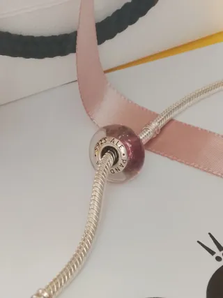 Charm Pandora Rosa Trasparente