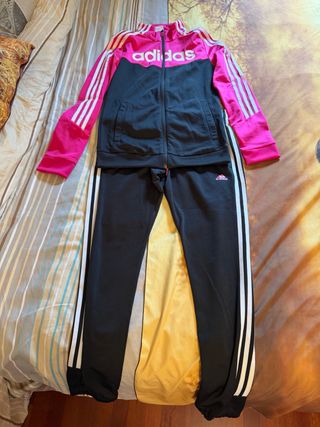 Chándal Adidas Mujer Negro y Rosa