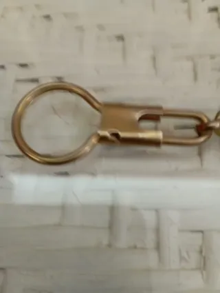 Portachiavi in ottone, 3 scimmiette e maialino