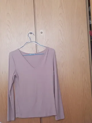 Camiseta lila Easy Wear manga larga