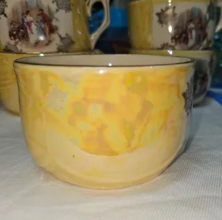 6 Tazas y Platos Porcelana Estilo Inglés