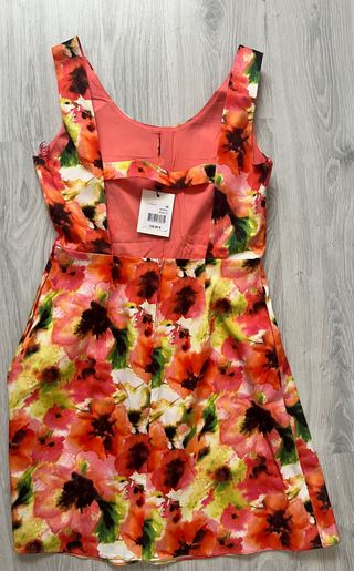 Vestido Naf Naf floral naranja