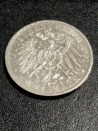 Moneda 2 Marcos 1901 Berlín