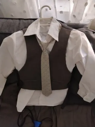 Traje niño T/8 años marrón