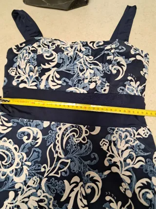 Abito estivo fantasia blu e bianco