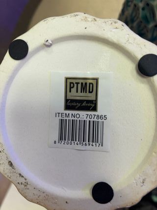 Duo di vasi in ceramica verde bluastro