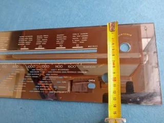 Placa Dial Radio Antigua Vidrio