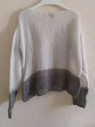 Jersey Pull&Bear Talla Única Blanco/Gris