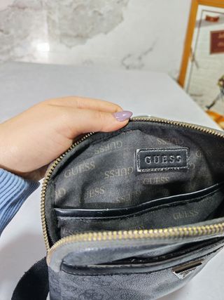 Borsello Guess Uomo Grigio Tracolla Logata