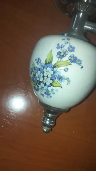 Lámpara de techo antigua cristal y cerámica