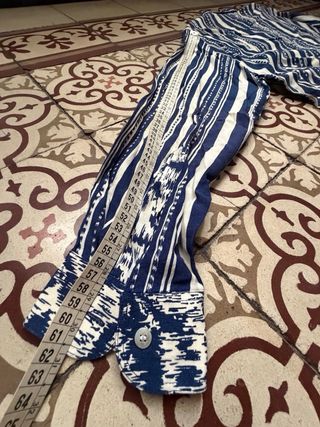 Camisa de lenguas mallorquinas azul y blanco