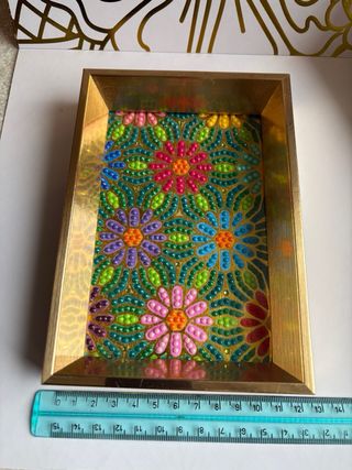 Quadretto fatto a mano con fiori colorati