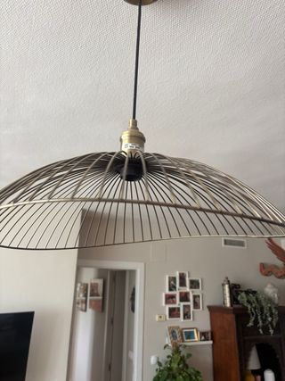 Lámpara Techo Industrial Dorada Metal