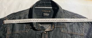 Camicia Uomo Denim Vintage Grigio Scuro