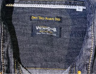 Camicia Uomo Denim Vintage Grigio Scuro