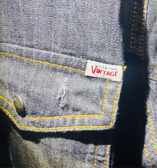 Camicia Uomo Denim Vintage Grigio Scuro