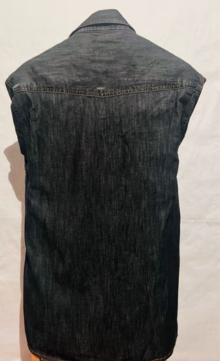 Camicia Uomo Denim Vintage Grigio Scuro