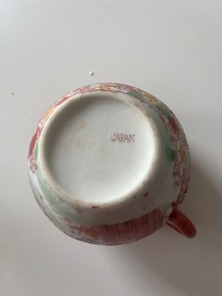 Juego de té japonés porcelana 6 tazas y una jarrit