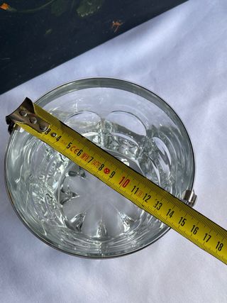 Cubitera de Hielo Vintage Duralex Cristal y Metal