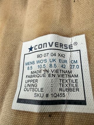 Converse All Star Vintage Tartan ottimo stato