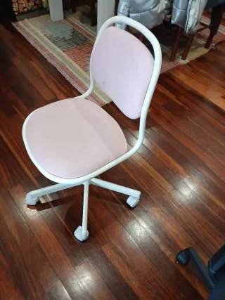 Silla de estudio infantil rosa 5 a 10 años