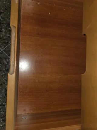Armario mesita noche y somier madera